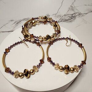 Fashion Bead Earrings and Bracelet